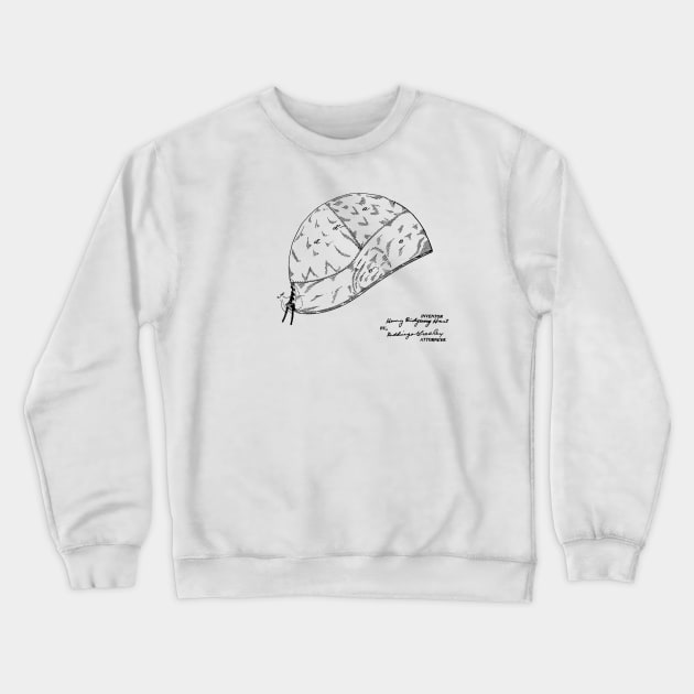 Water polo cap vintage patent drawing Crewneck Sweatshirt by skstring